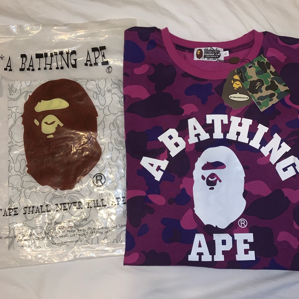 BAPE A Bathing Ape College TShirt